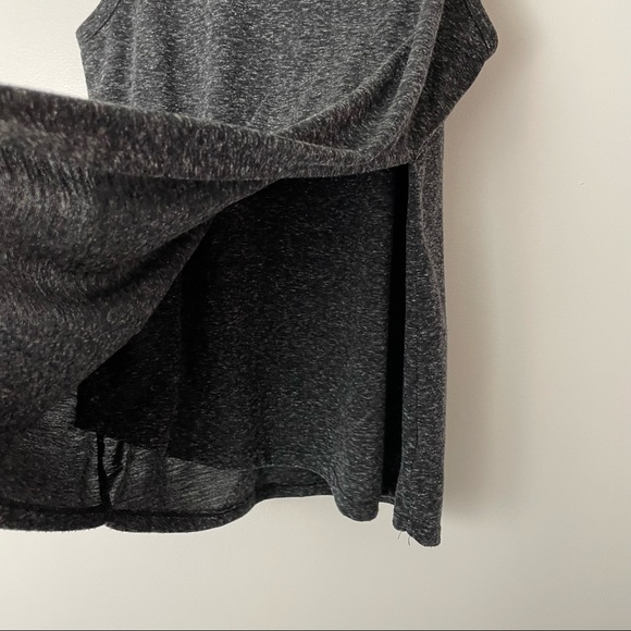 ATHLETA Dark Gray Heathered Getaway Tank Size Small Asymmetrical - Picture 4 of 8